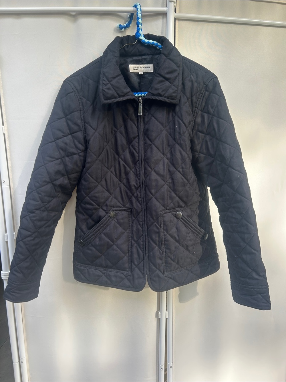 Jones New York Black Quilted Puffer Jacket